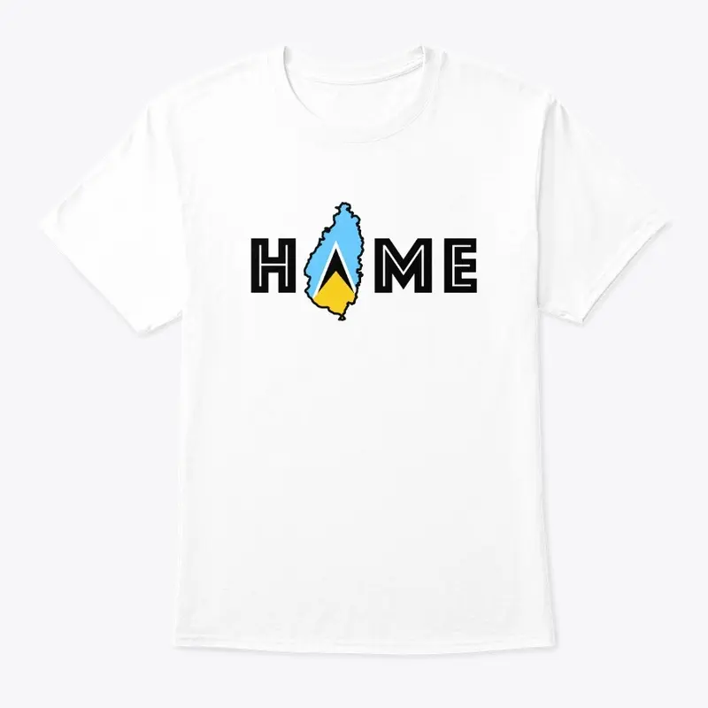 St Lucia Home Map w/ Flag