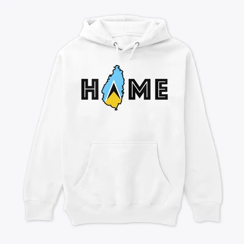 St Lucia Home Map w/ Flag